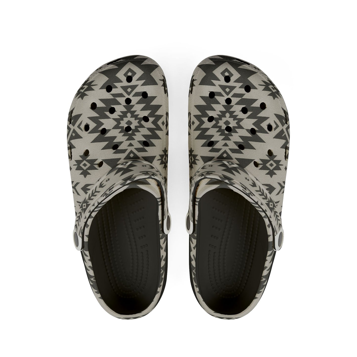 Stylish Pattern Foam Clogs – Black & White, Perfect for Any Fit