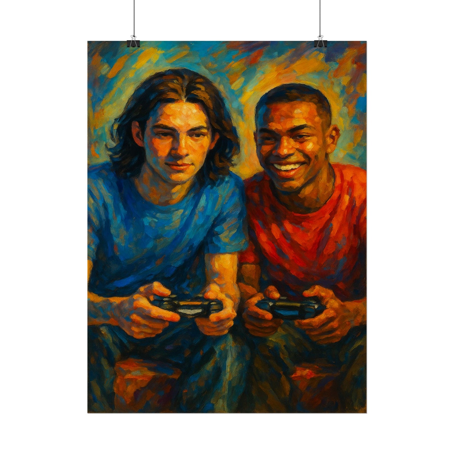 Gaming Bros Poster For Game Room – Video Game Poster, Gamer Art