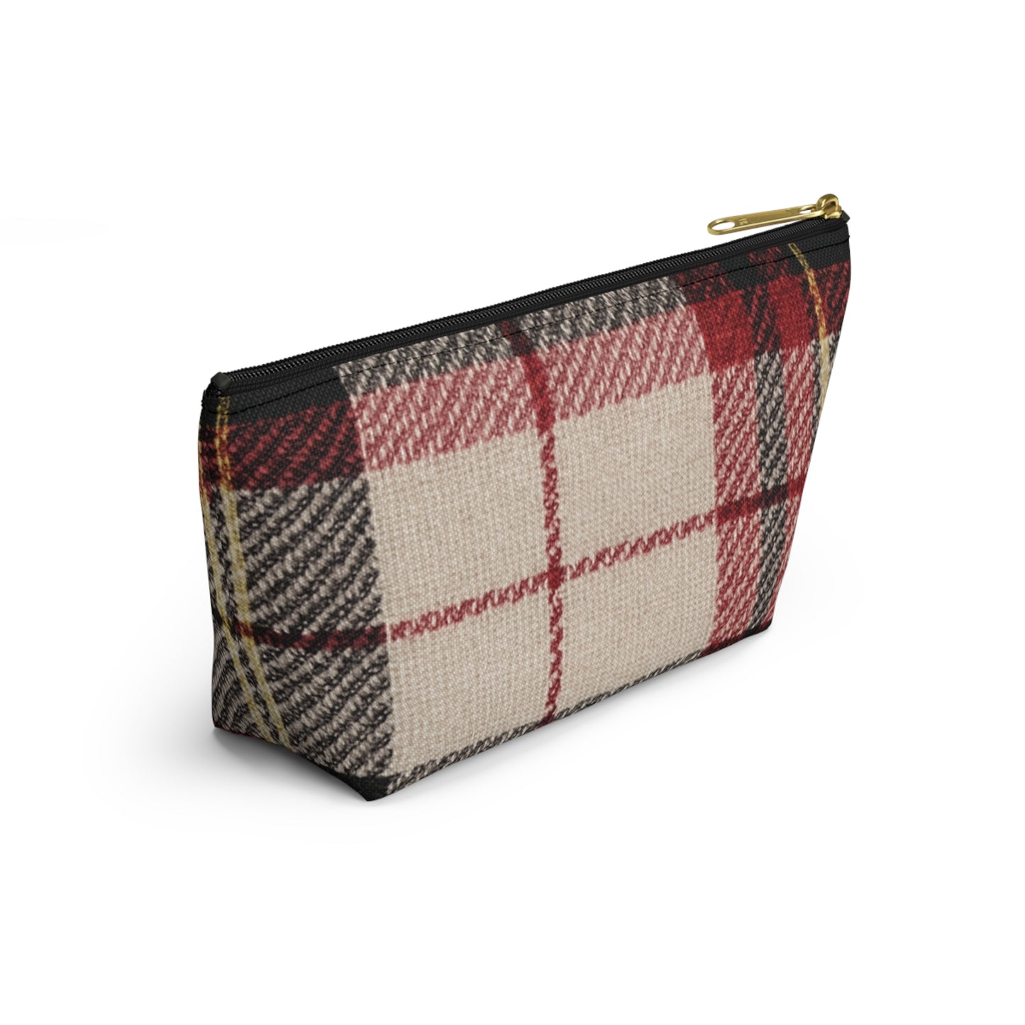 Vintage Plaid Small Bag - Retro Pouch for Organizing, Travel, Makeup, Office