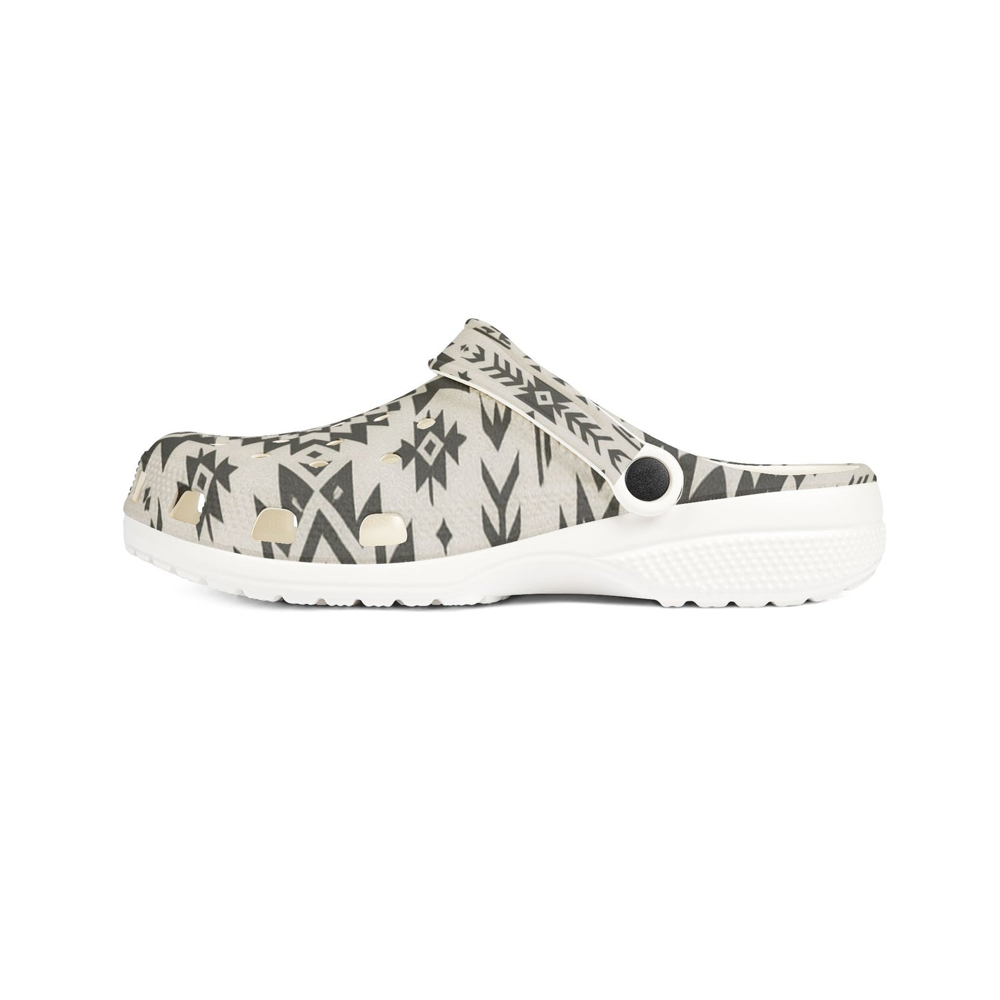 Stylish Pattern Foam Clogs – Black & White, Perfect for Any Fit