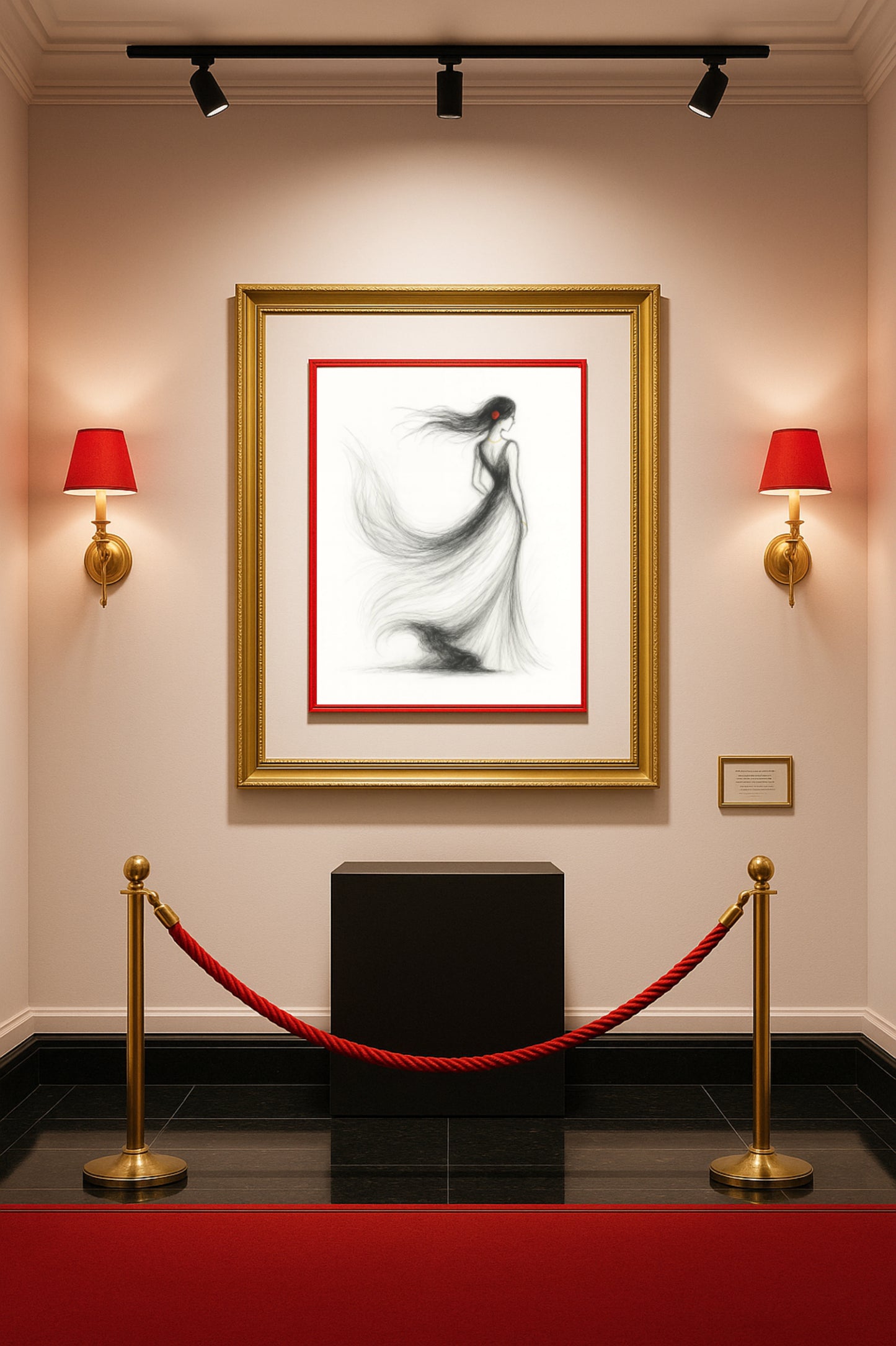 Minimalist Abstract Rose Woman Wall Art – Digital Download