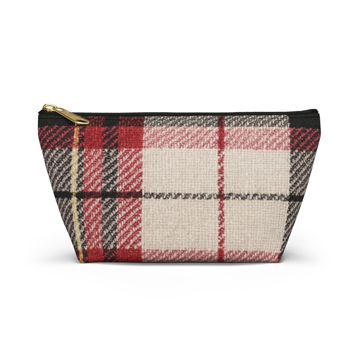 Vintage Plaid Small Bag - Retro Pouch for Organizing, Travel, Makeup, Office