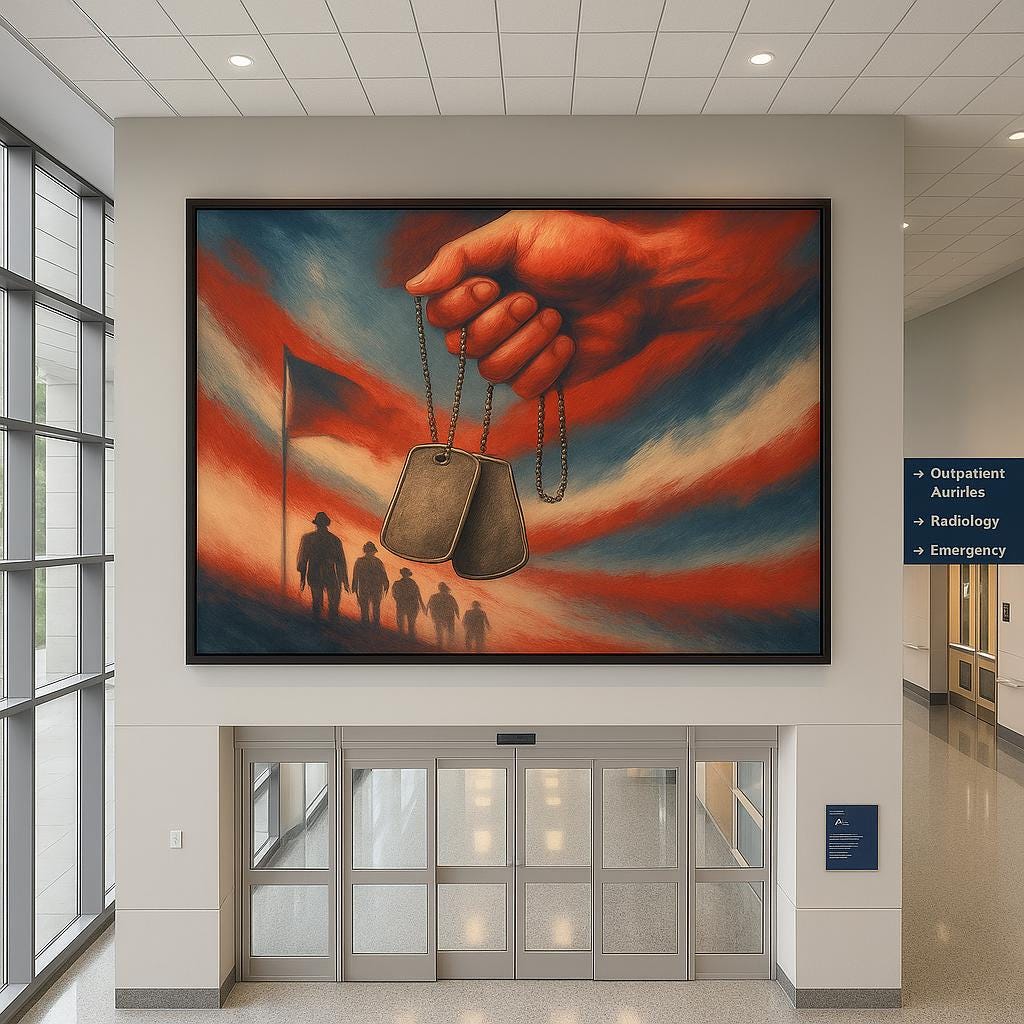 Patriotic Military Wall Art | Veteran Gym Decor