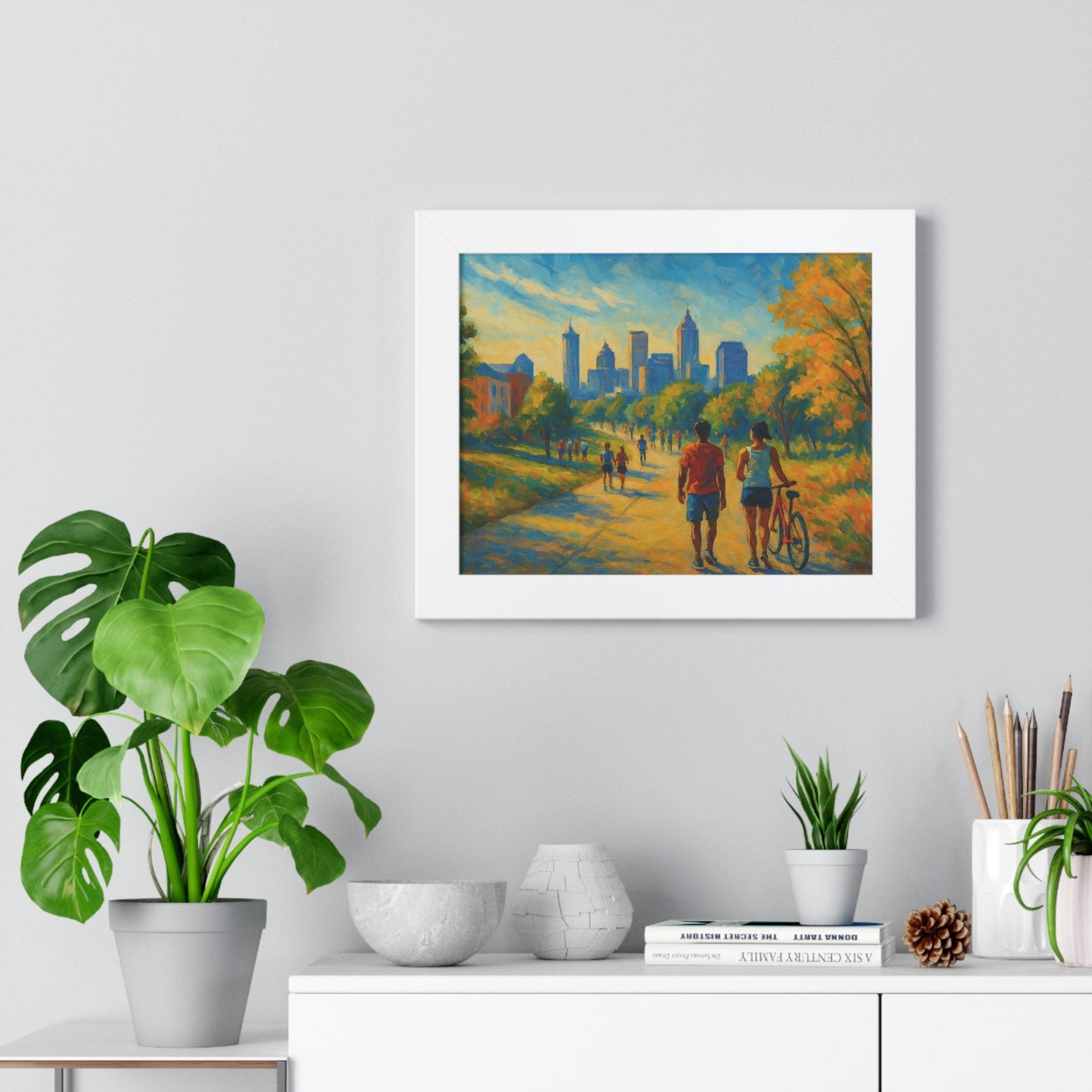 Cityscape Framed Poster Print, Urban Wall Art, Vibrant Nature Decor, Home and Office Decor, Gift for Art Lovers