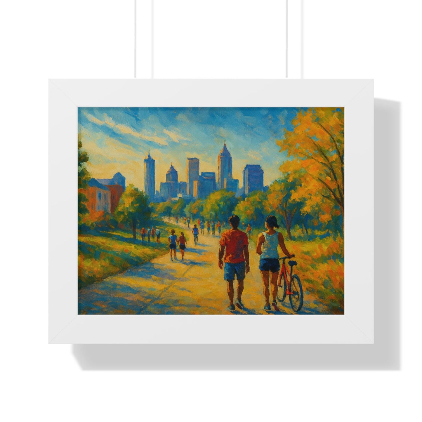 Cityscape Framed Poster Print, Urban Wall Art, Vibrant Nature Decor, Home and Office Decor, Gift for Art Lovers