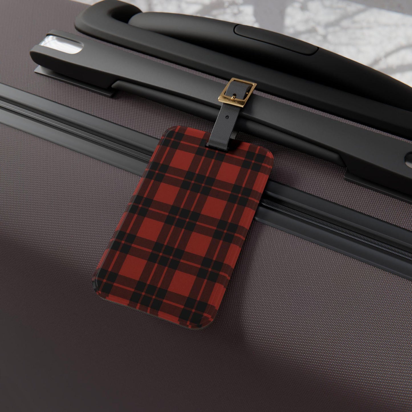 Plaid Luggage Tag - Stylish Travel Accessory, Personalized Baggage Identifier, Perfect for Gifts, Holidays, and Adventures
