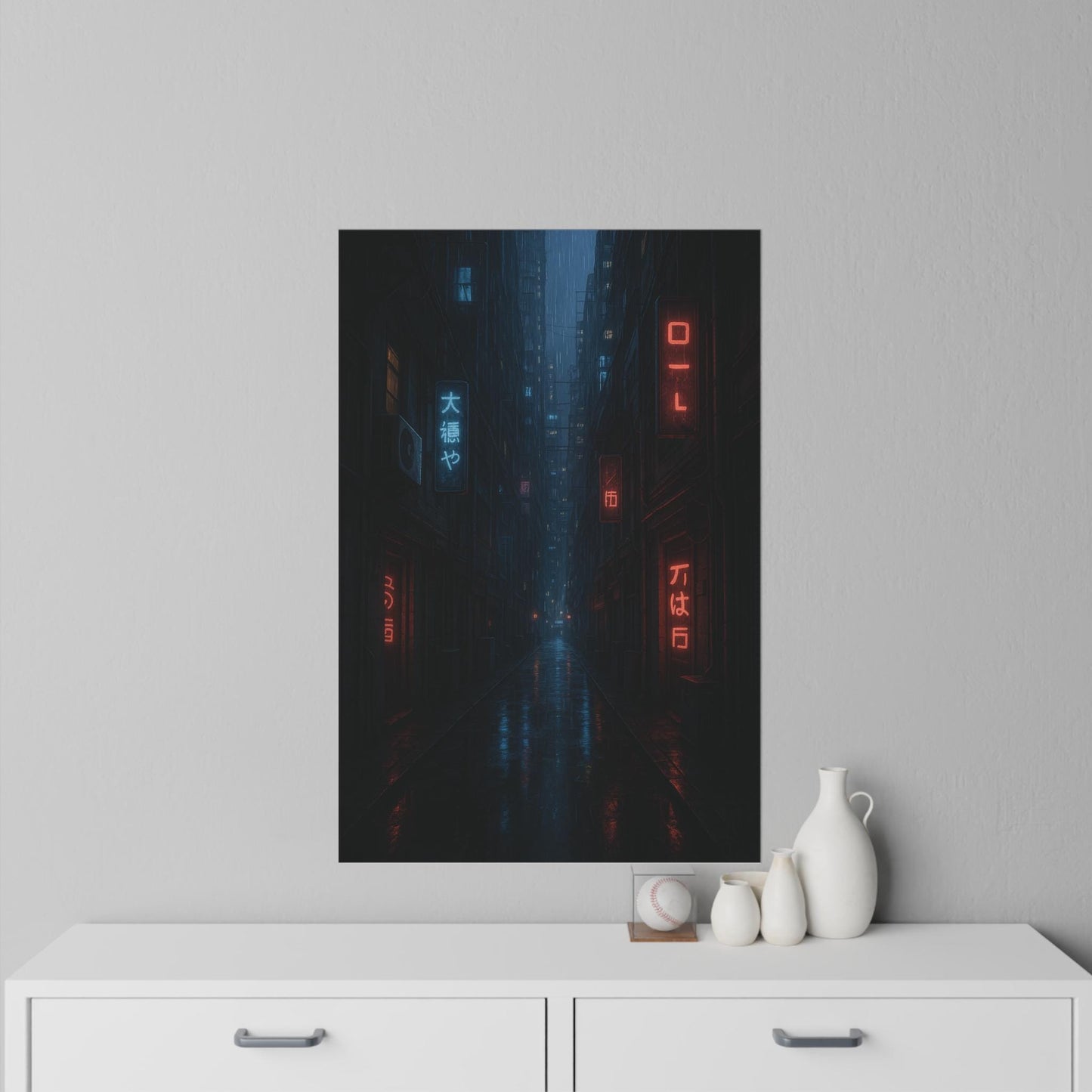 Neon Art Urban Wall Decals, Neon City Art Stickers, Aesthetic Room Decor, Modern Home Wall Art, Vinyl Decals for Bedroom