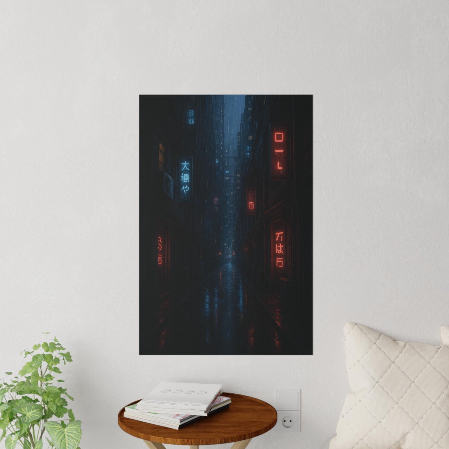 Neon Art Urban Wall Decals, Neon City Art Stickers, Aesthetic Room Decor, Modern Home Wall Art, Vinyl Decals for Bedroom