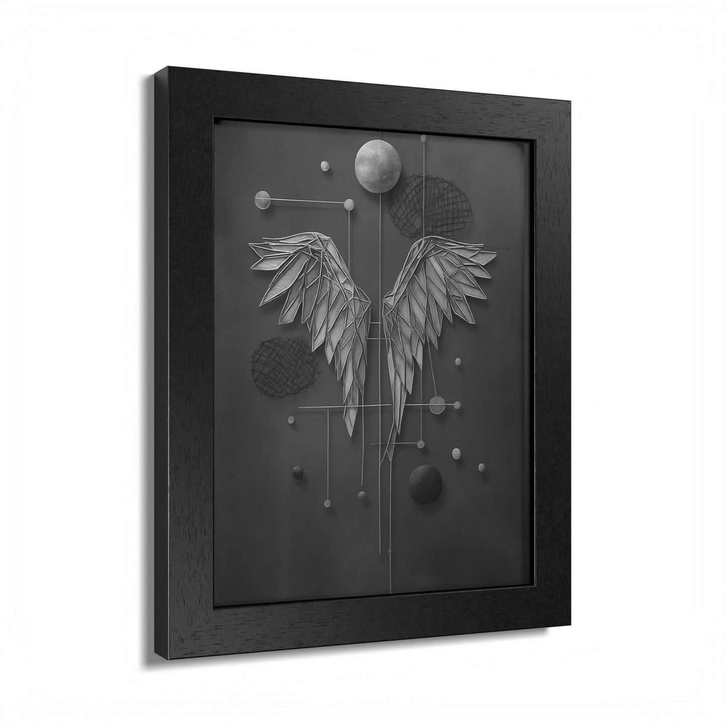 Abstract Framed Wall Art, Abstract Art Decor, Winged Design, Modern Wall Art, Gift for Her, Home Aesthetic