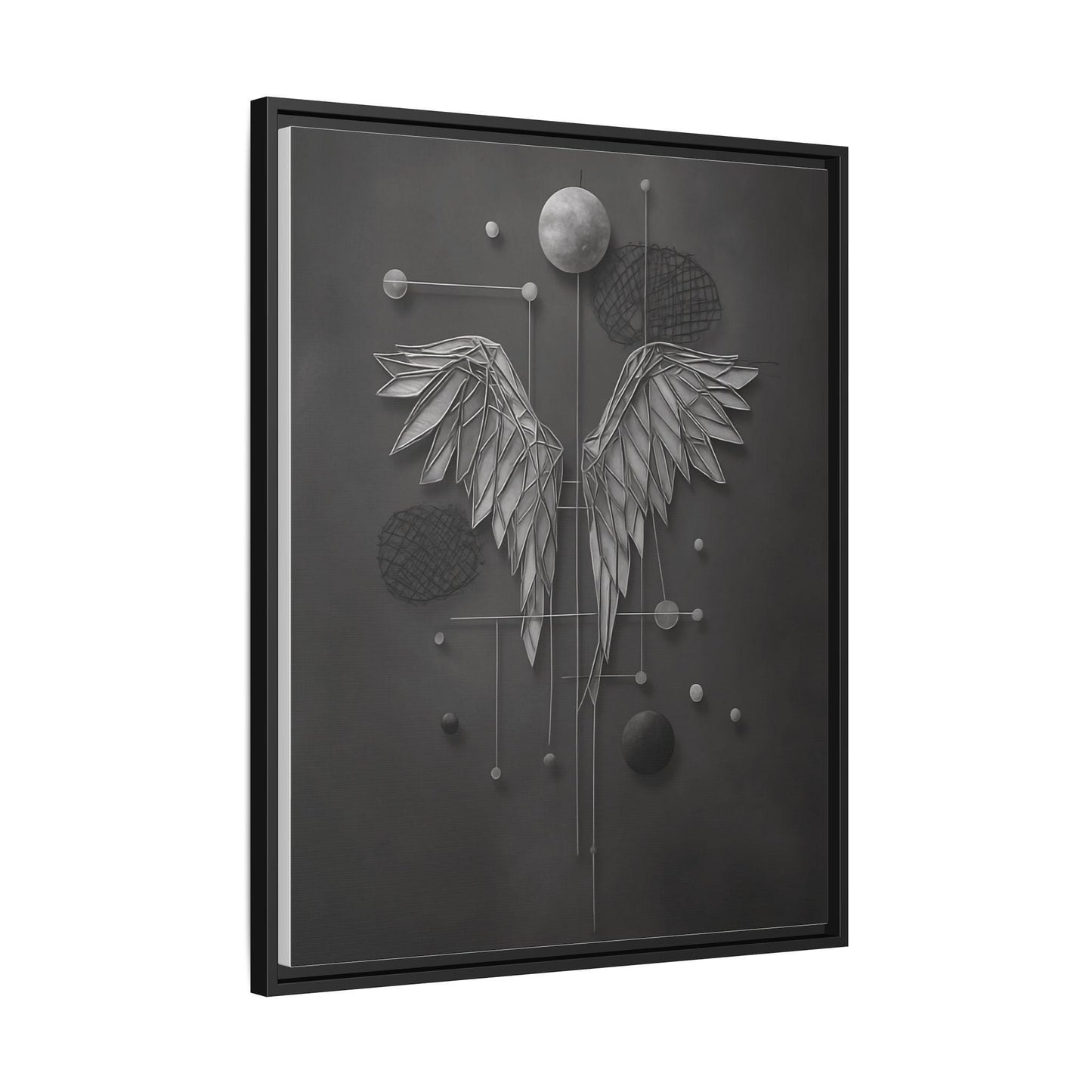 Framed Canvas Art, Modern Wall Decor, Angel Wings Artwork, Home Decoration, Gift for Art Lovers, Thoughtful Housewarming Gift