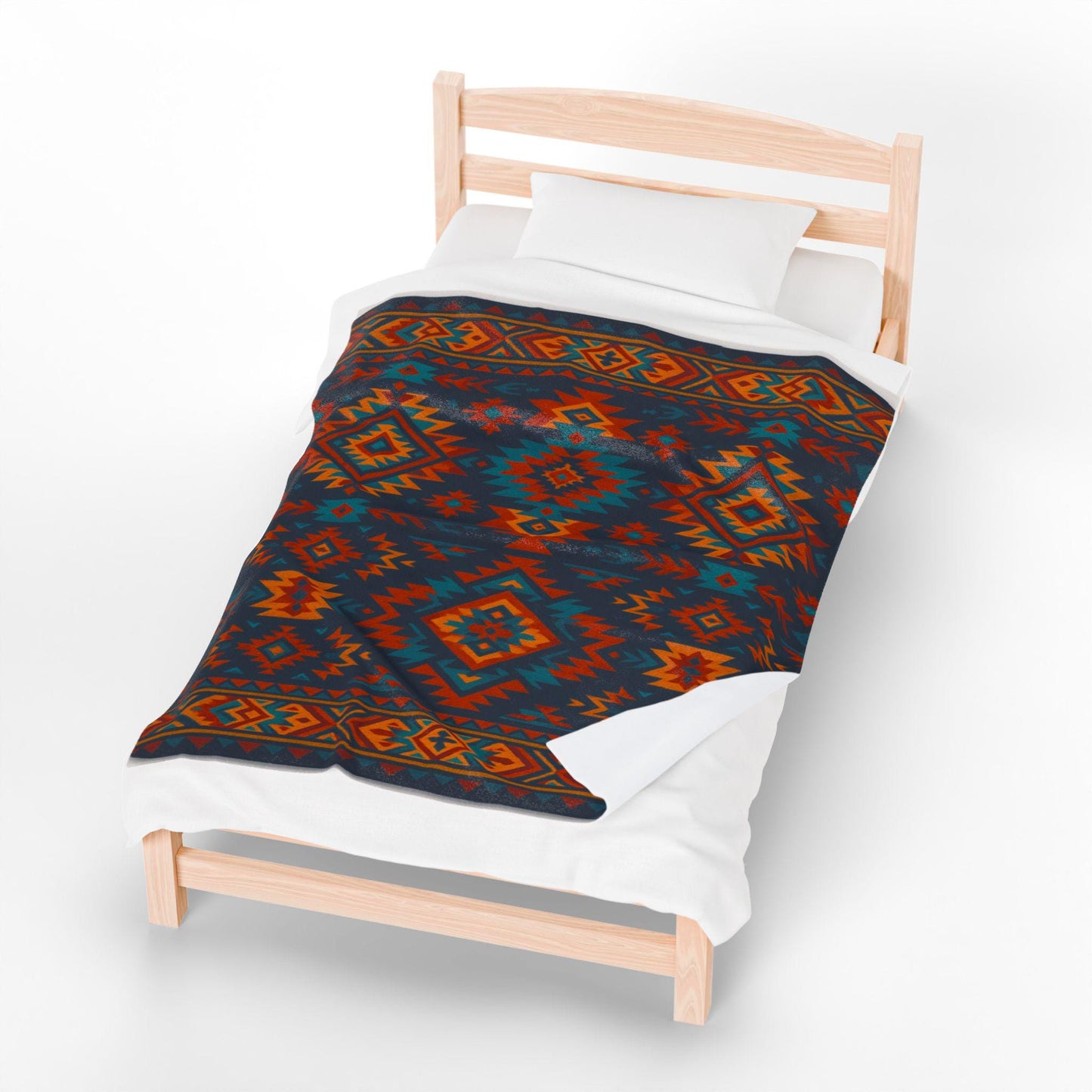 Cozy Tribal Print Velveteen Plush Blanket | Soft Throw for Home Décor, Gift for All Occasions, Warm Blanket for Style and Comfort