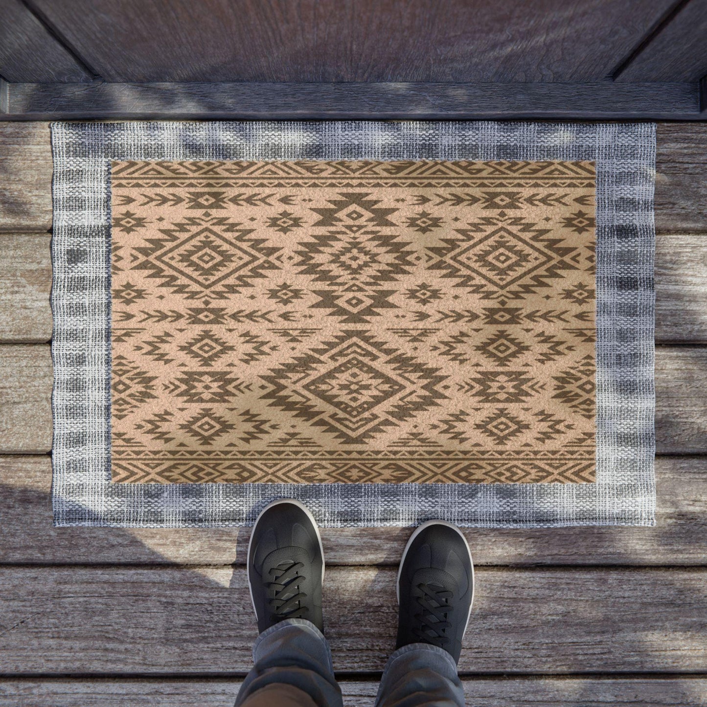 Boho Chic Doormat - Tribal Pattern, Entryway Decor, Housewarming Gift, Eco-Friendly, Outdoor Welcome Mat