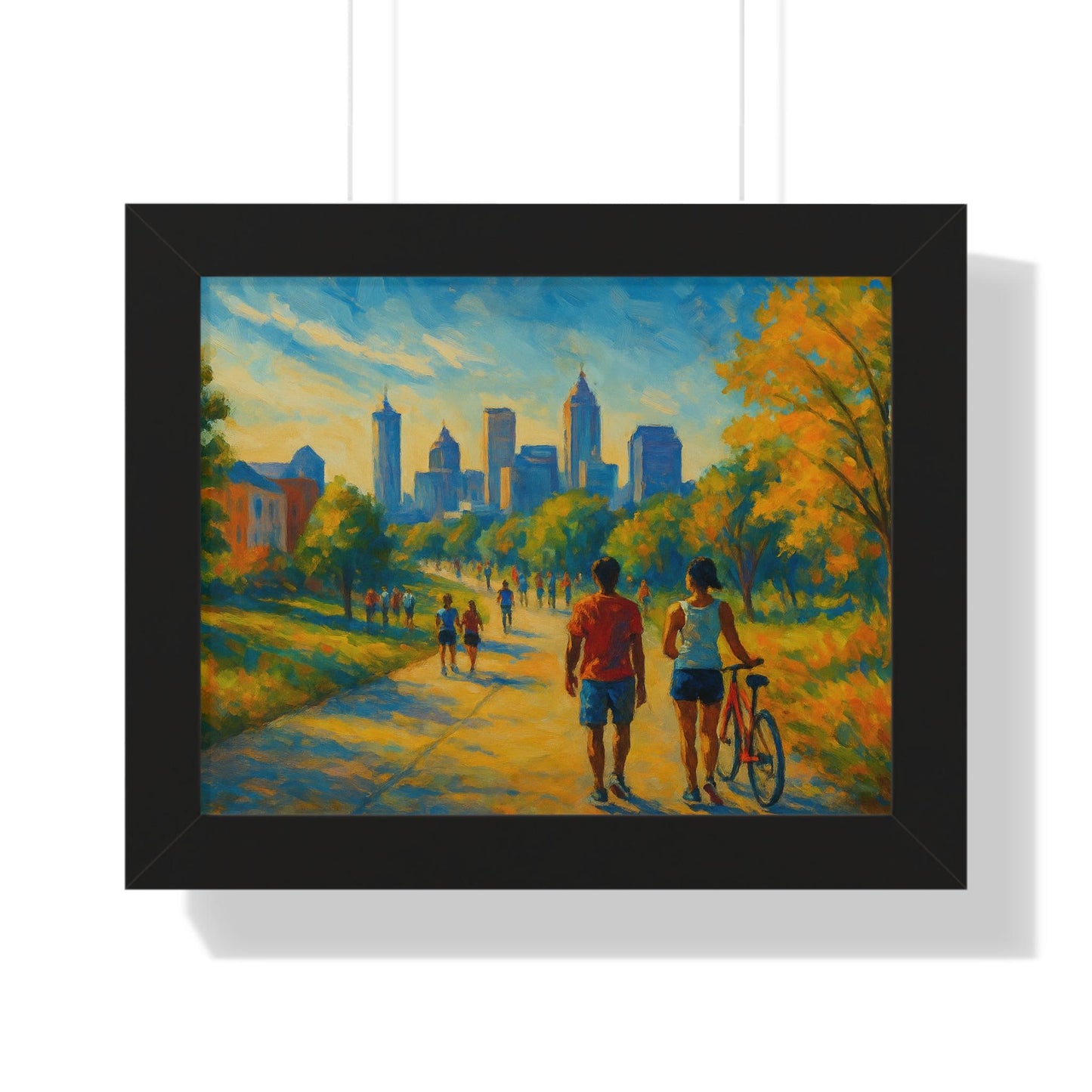 Cityscape Framed Poster Print, Urban Wall Art, Vibrant Nature Decor, Home and Office Decor, Gift for Art Lovers