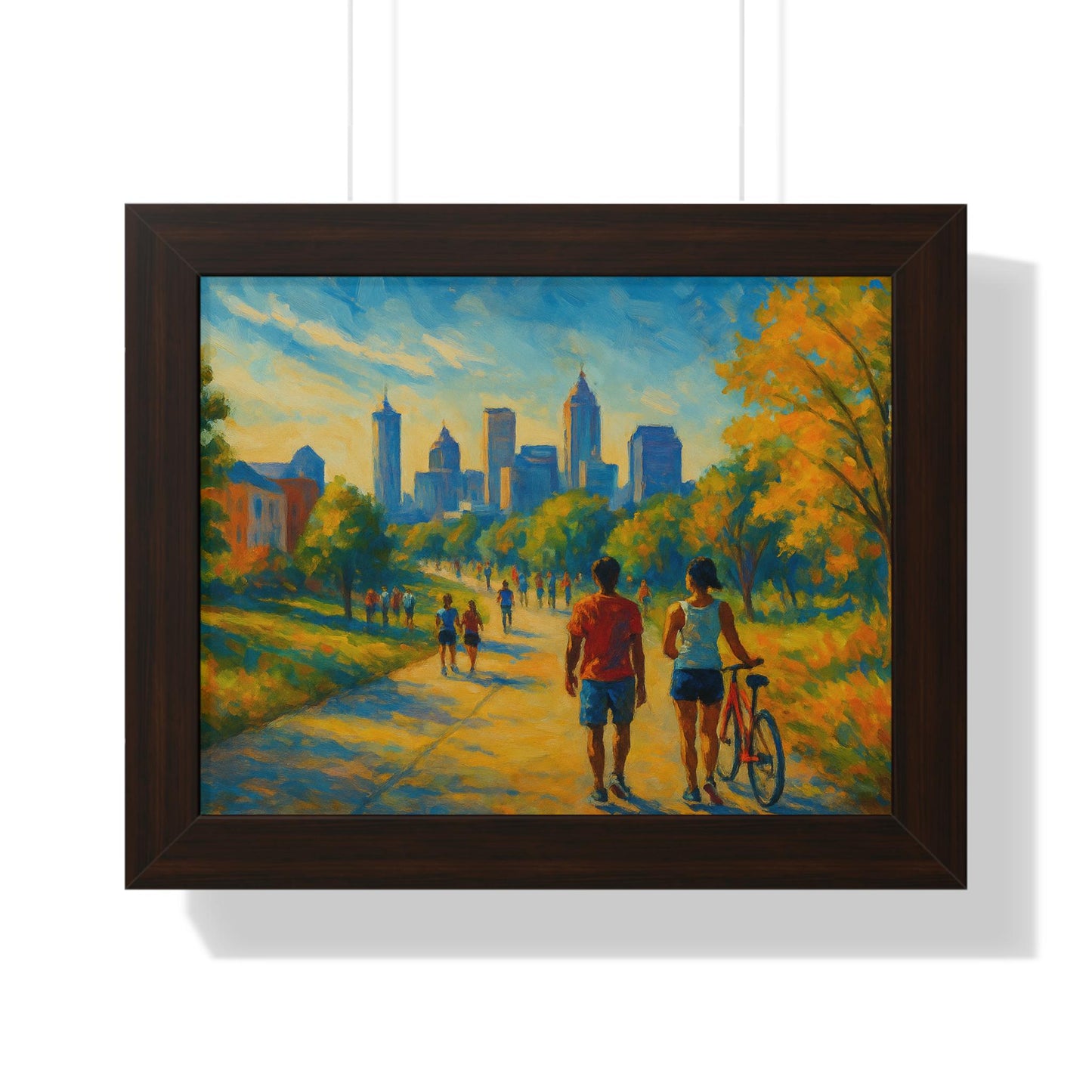 Cityscape Framed Poster Print, Urban Wall Art, Vibrant Nature Decor, Home and Office Decor, Gift for Art Lovers