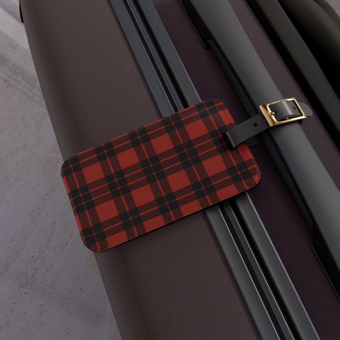 Plaid Luggage Tag - Stylish Travel Accessory, Personalized Baggage Identifier, Perfect for Gifts, Holidays, and Adventures