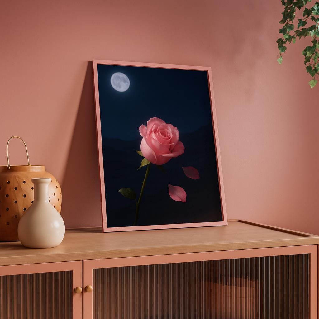 Midnight Rose | Digital Download Wall Art