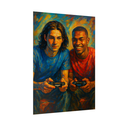 Gaming Bros Poster For Game Room – Video Game Poster, Gamer Art