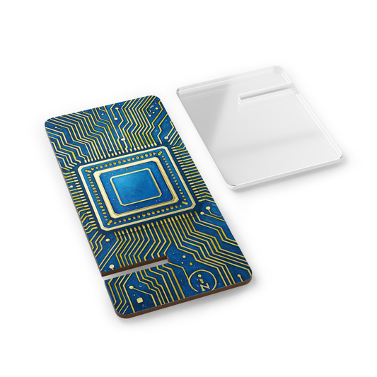 Abstract Tech Circuit Phone Display Stand – Modern Desk Decor