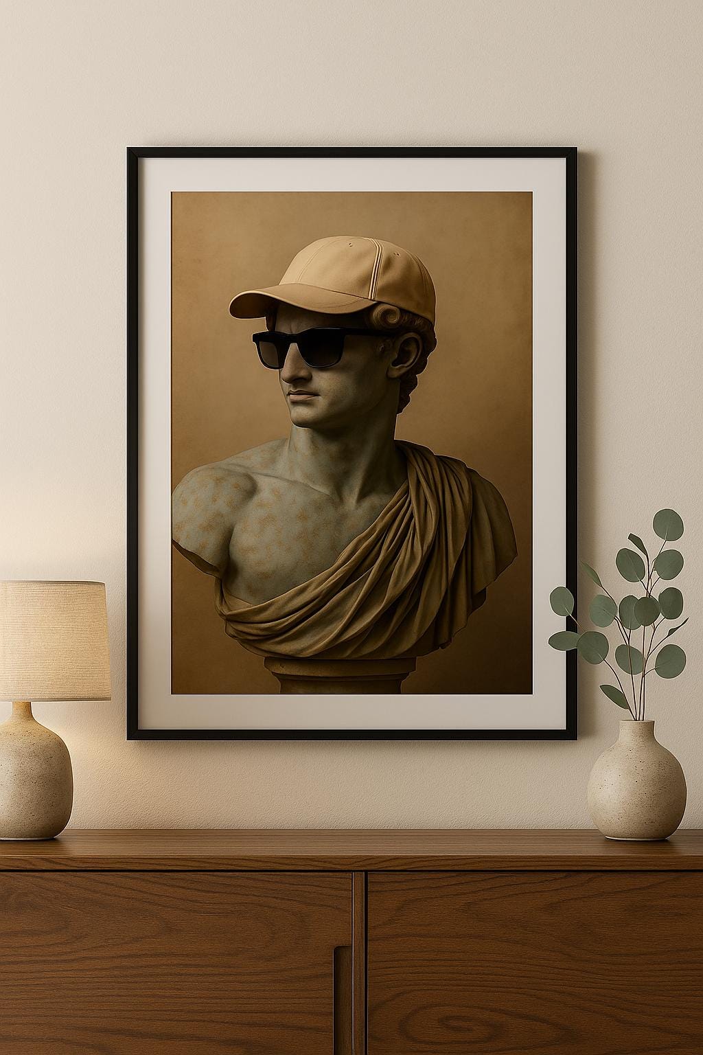 One Cool Classical Dude | Classical Statue Wall Art  | Digital Download Poster