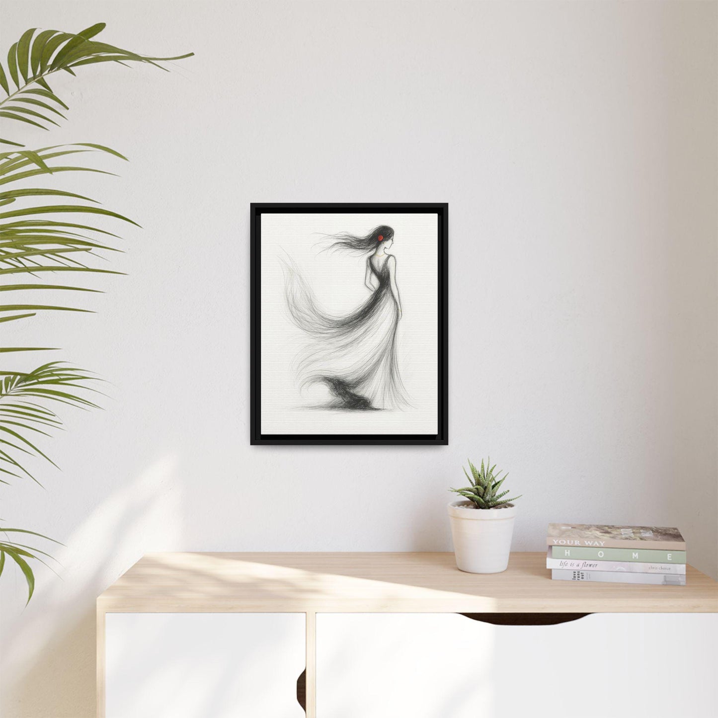 Framed Art Print, Elegant Wall Decor for Home, Gift for Art Lovers, Modern Aesthetic, Minimalist Design
