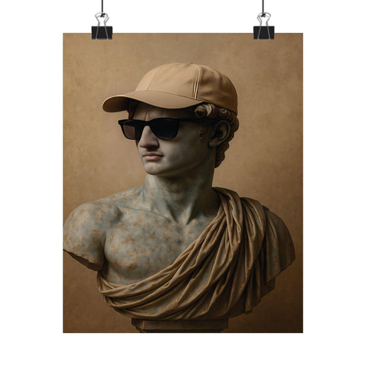 One Cool Classical Dude | Classical Statue Wall Art  | Digital Download Poster
