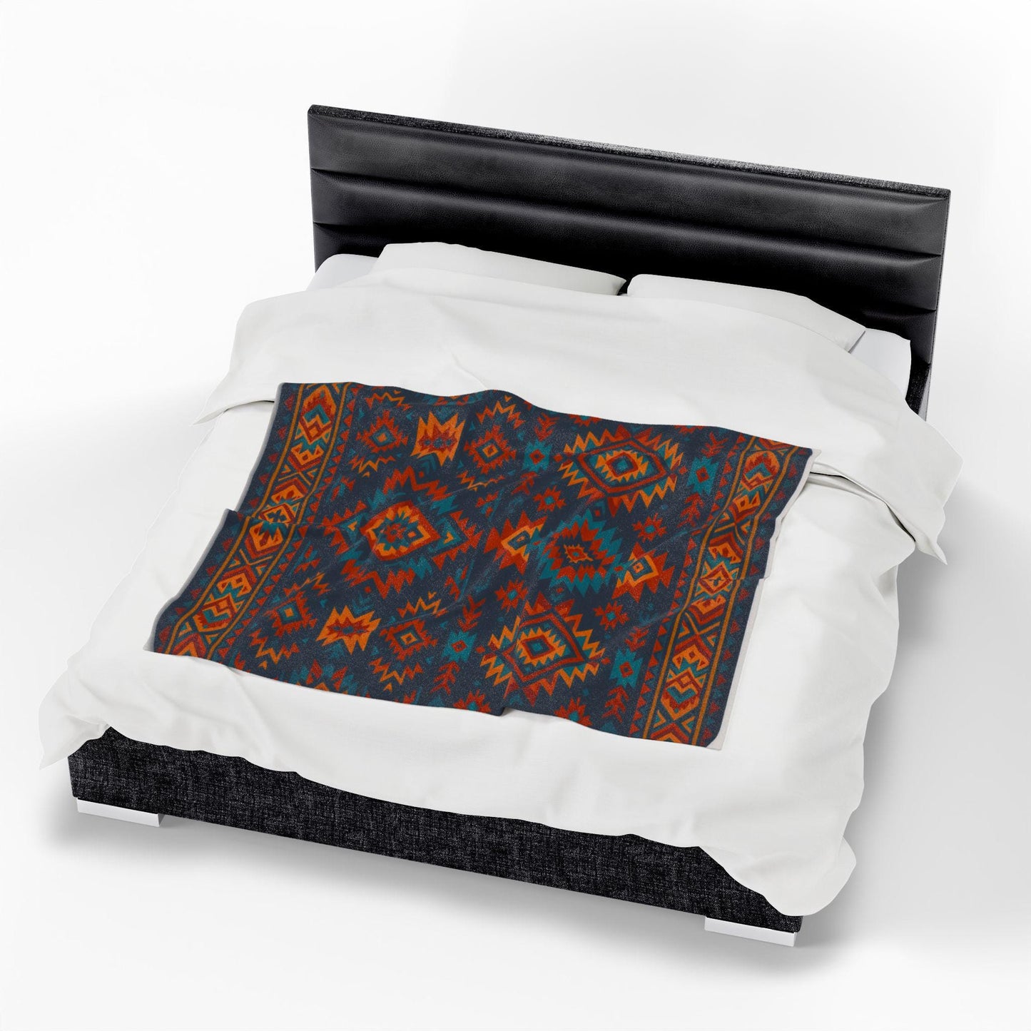Cozy Tribal Print Velveteen Plush Blanket | Soft Throw for Home Décor, Gift for All Occasions, Warm Blanket for Style and Comfort