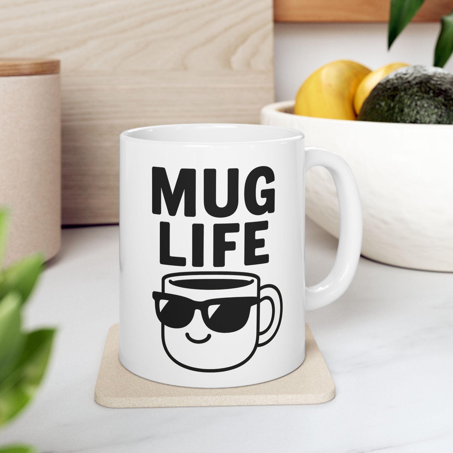 Mug Life Coffee Mug, 11oz Ceramic, Dishwasher & Microwave Safe
