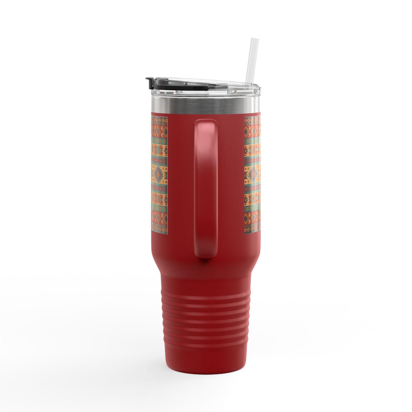 High Fashion Vibrant Pattern Insulated Large Travel Mug, 40oz | Eco-Friendly Coffee Tumbler, Perfect for Travel, Camping, Holidays, Gifts