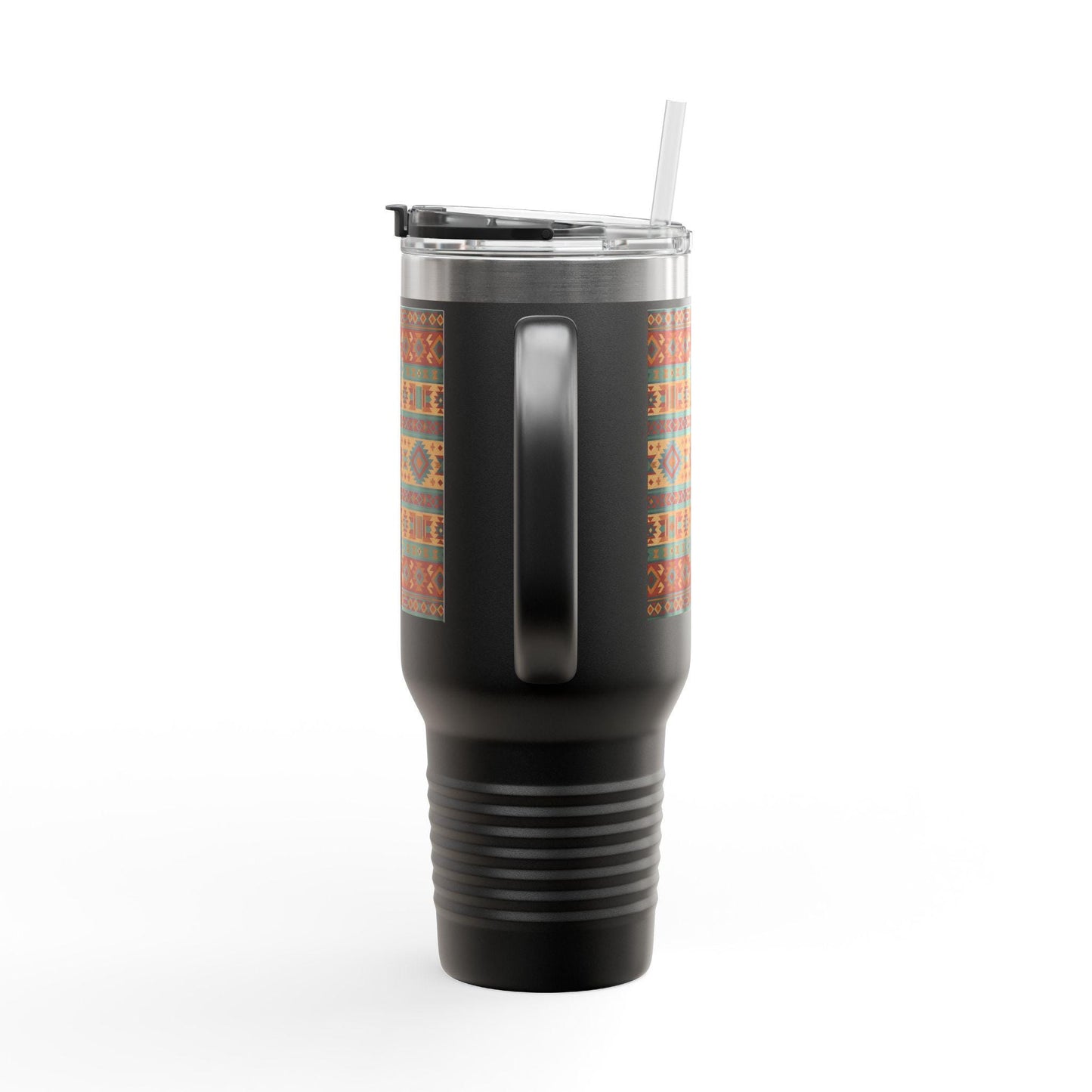 High Fashion Vibrant Pattern Insulated Large Travel Mug, 40oz | Eco-Friendly Coffee Tumbler, Perfect for Travel, Camping, Holidays, Gifts
