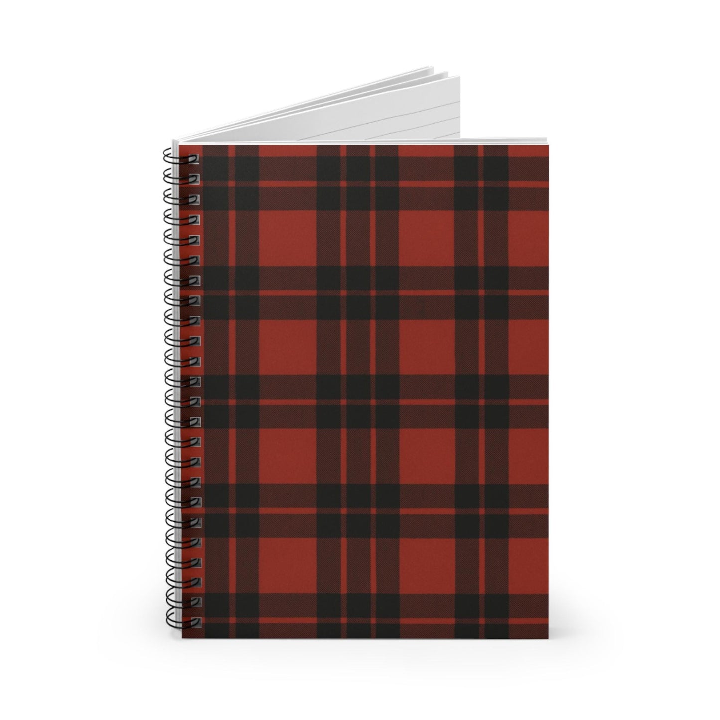 Cozy Plaid Spiral Notebook - Ruled Lines, Journal, Gifts for Students, School Supplies, Holiday Writing