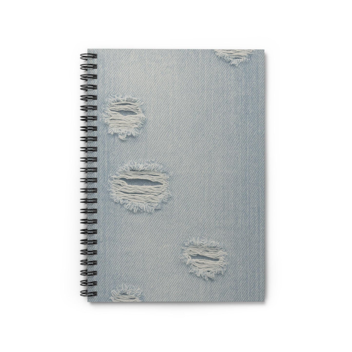 Denim-Style Spiral Notebook - Ruled Line, Casual Note Taking, Journal, Back to School, Gift for Teens, Creative Writing
