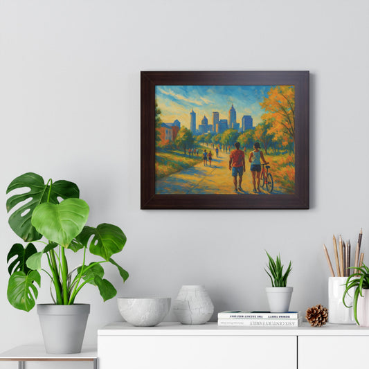 Cityscape Framed Poster Print, Urban Wall Art, Vibrant Nature Decor, Home and Office Decor, Gift for Art Lovers