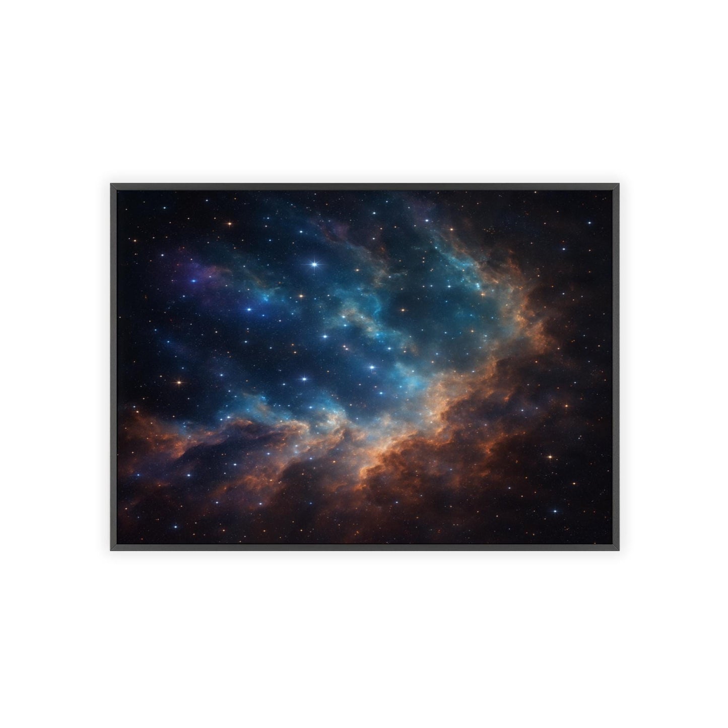 Celestial Art Print with Wooden Frame, Cosmic Wall Decor, Space-Themed Gift, Astronomical Art, Galaxy Art for Home, Modern Framed Art