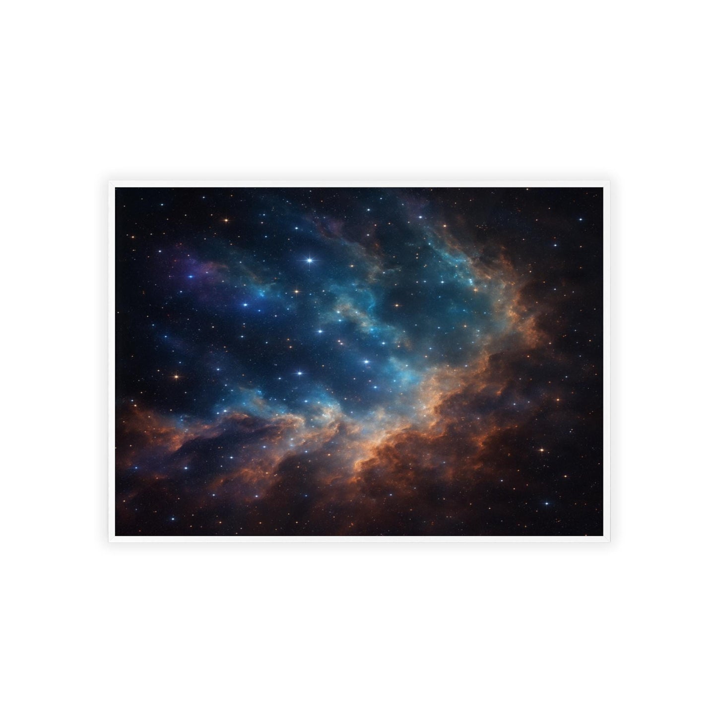 Celestial Art Print with Wooden Frame, Cosmic Wall Decor, Space-Themed Gift, Astronomical Art, Galaxy Art for Home, Modern Framed Art