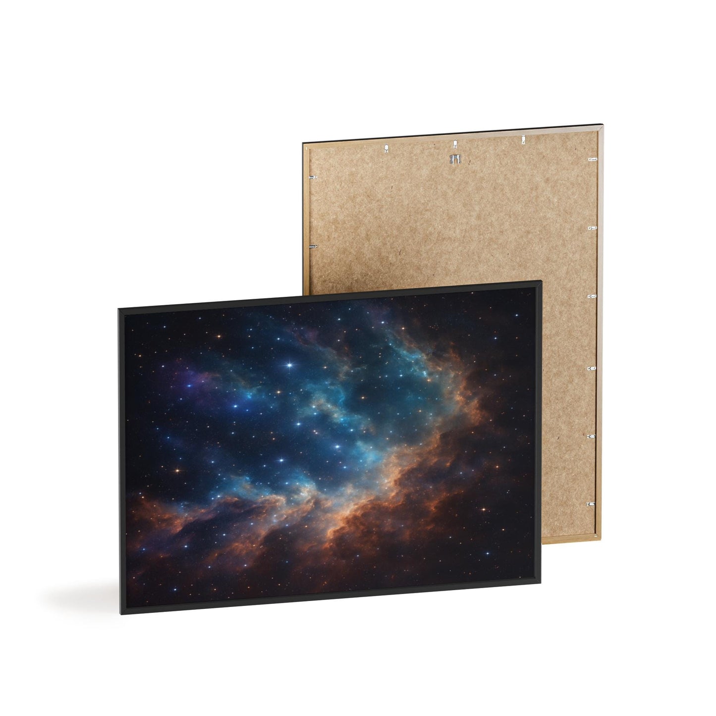 Celestial Art Print with Wooden Frame, Cosmic Wall Decor, Space-Themed Gift, Astronomical Art, Galaxy Art for Home, Modern Framed Art