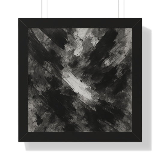 Abstract Wall Art, Framed Horizontal Wall Art, Minimalist Art, Home Decor, Office Wall Art, Modern Decor