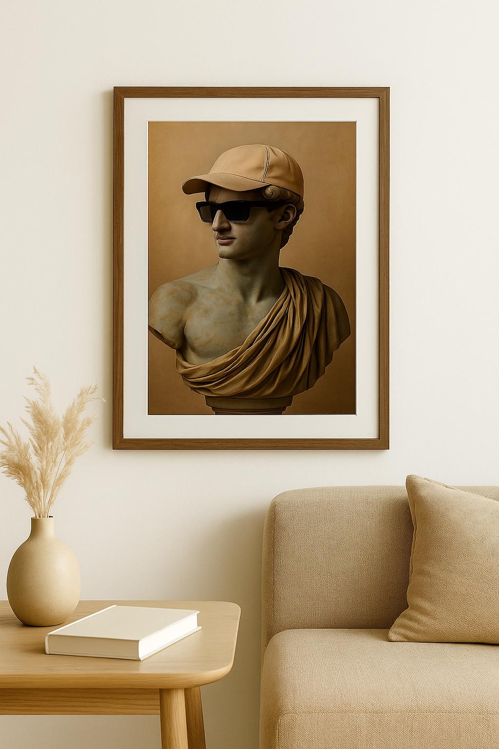 One Cool Classical Dude | Classical Statue Wall Art  | Digital Download Poster