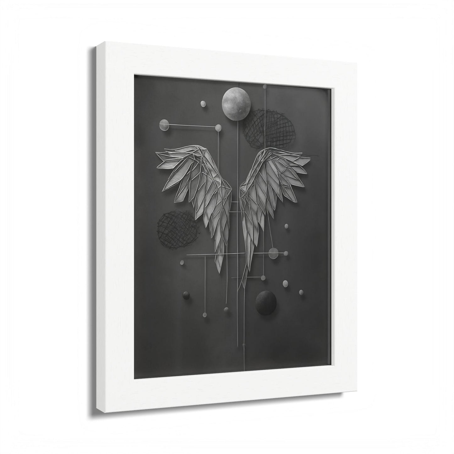 Abstract Framed Wall Art, Abstract Art Decor, Winged Design, Modern Wall Art, Gift for Her, Home Aesthetic