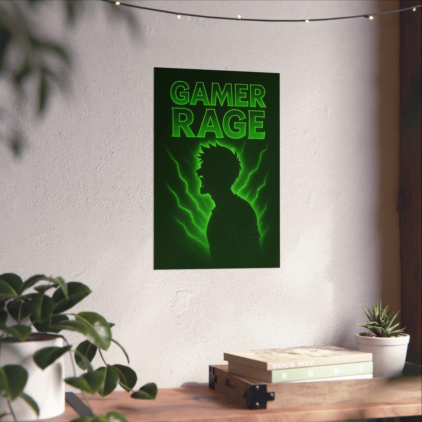 Gamer Rage Wall Art, Gaming Poster, Matte Vertical Print, Video Game Decor, Gift for Gamers, Room Decoration