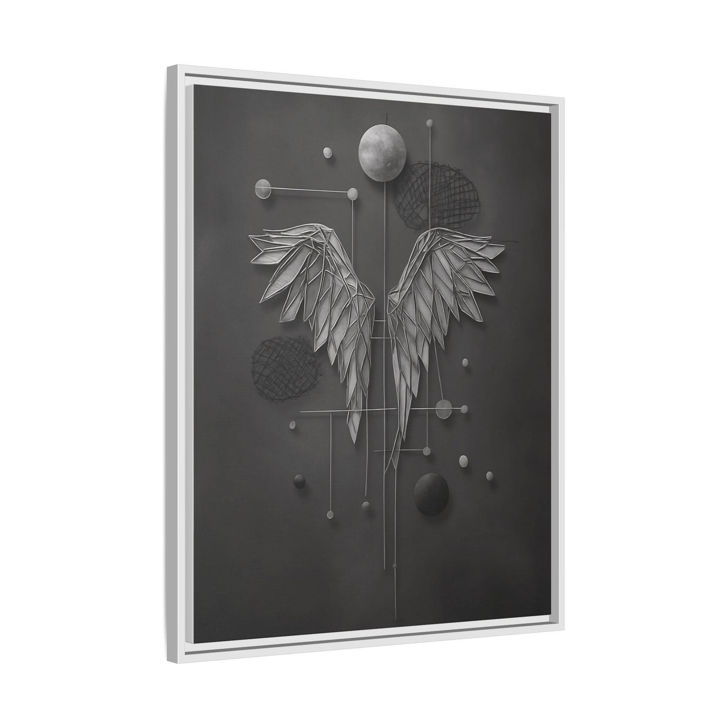 Framed Canvas Art, Modern Wall Decor, Angel Wings Artwork, Home Decoration, Gift for Art Lovers, Thoughtful Housewarming Gift