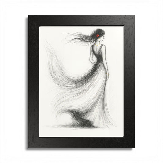Elegant Fashion Wall Art Framed - Multi-Color Wall Art, Stylish Home Décor, Gift for Her, Birthday, Fashion Student, Poster