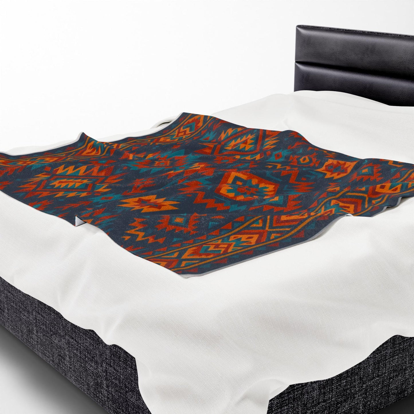 Cozy Tribal Print Velveteen Plush Blanket | Soft Throw for Home Décor, Gift for All Occasions, Warm Blanket for Style and Comfort