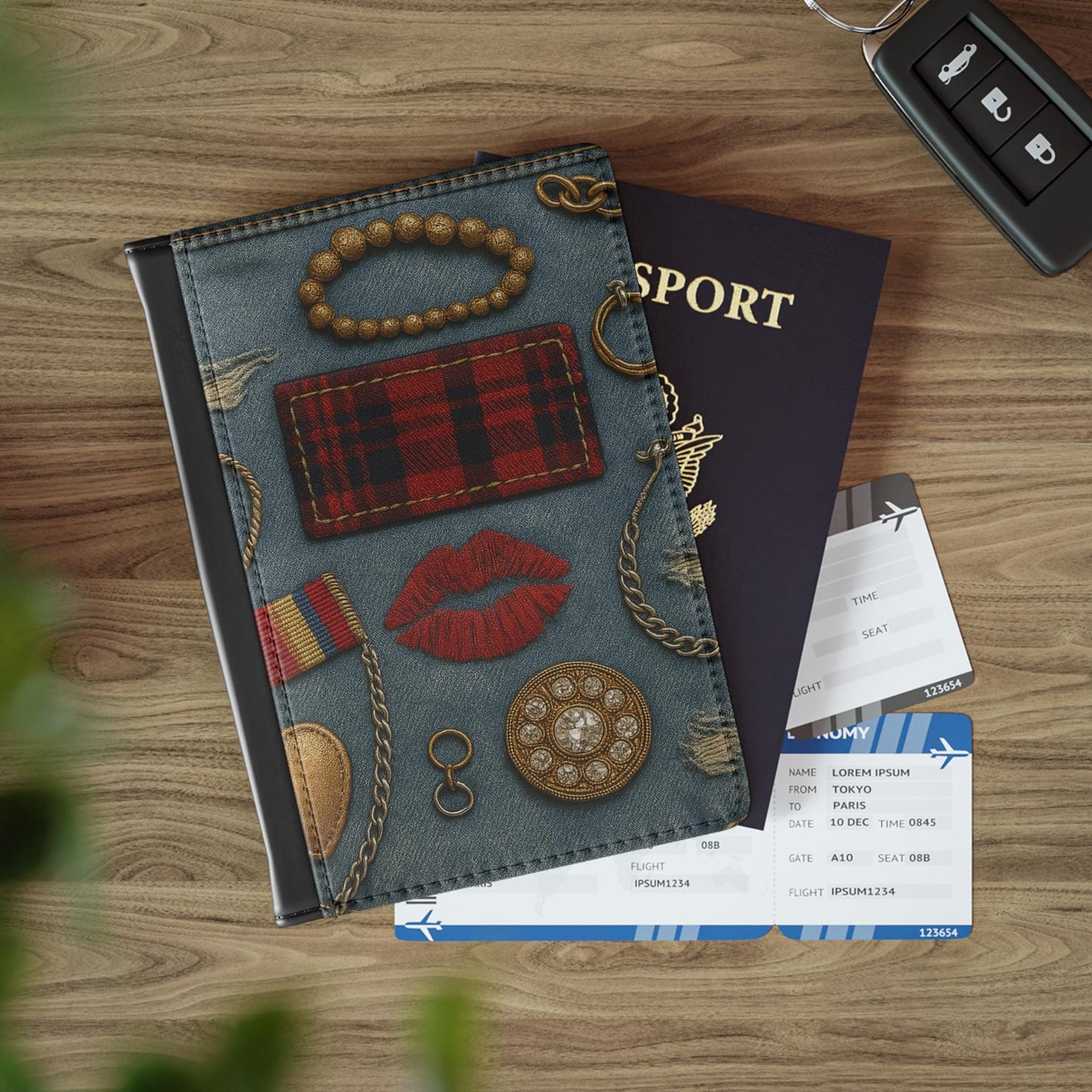 Red Lips Passport Cover - Travel Essential, Travel Gift, Personalized Travel Accessory, Lips Art, Wanderlust Essentials