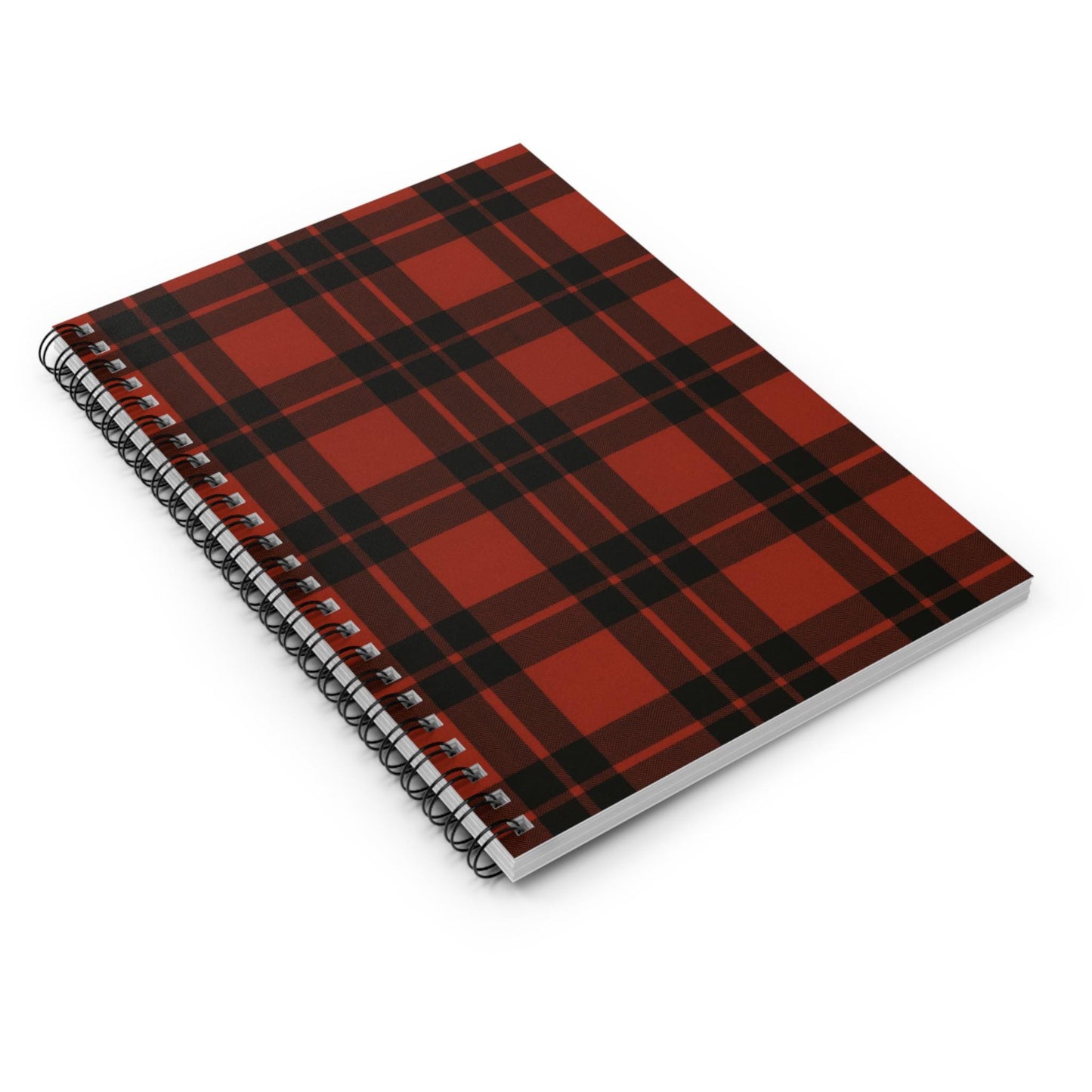 Cozy Plaid Spiral Notebook - Ruled Lines, Journal, Gifts for Students, School Supplies, Holiday Writing