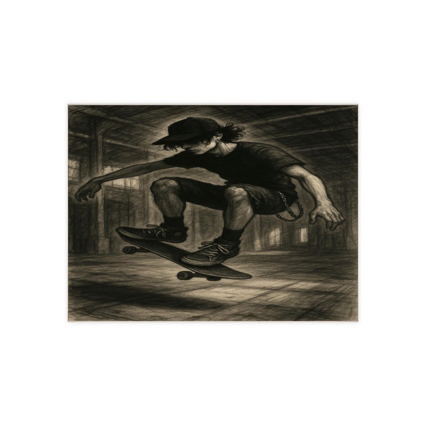 Skaterboy in Motion, Original Skateboard Art Tile, Skateboard Wall Art, One of a Kind IndyNate Artwork, Collectible, Skateboard Art