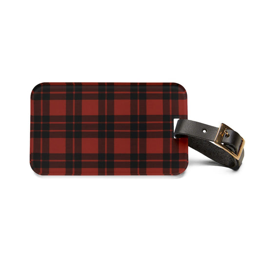 Plaid Luggage Tag - Stylish Travel Accessory, Personalized Baggage Identifier, Perfect for Gifts, Holidays, and Adventures