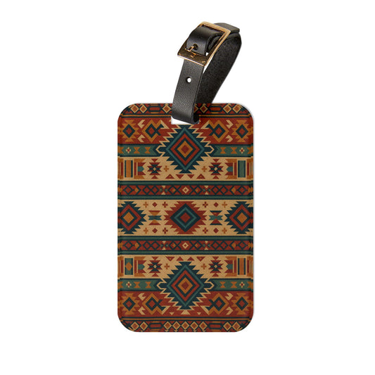 Stylish Luggage Tag with Tribal Design, Travel Accessory, Personalized Gift, Suitcase Identifier, Wanderlust Decor, Vacation Essentials