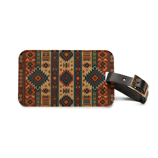Stylish Luggage Tag with Tribal Design, Travel Accessory, Personalized Gift, Suitcase Identifier, Wanderlust Decor, Vacation Essentials