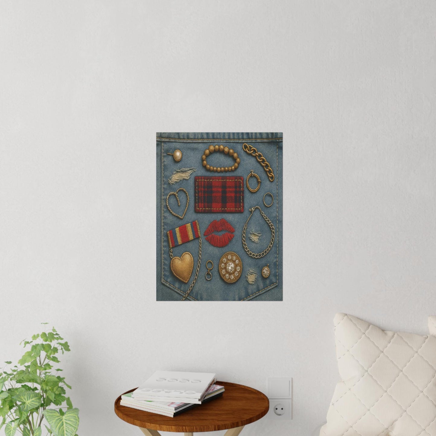Red Lips Wall Art Decal: Lips Wall Decor, Kiss Wall Art, Fashionable Stickers, Boho Wall Decor, Gift for Fashion Lovers
