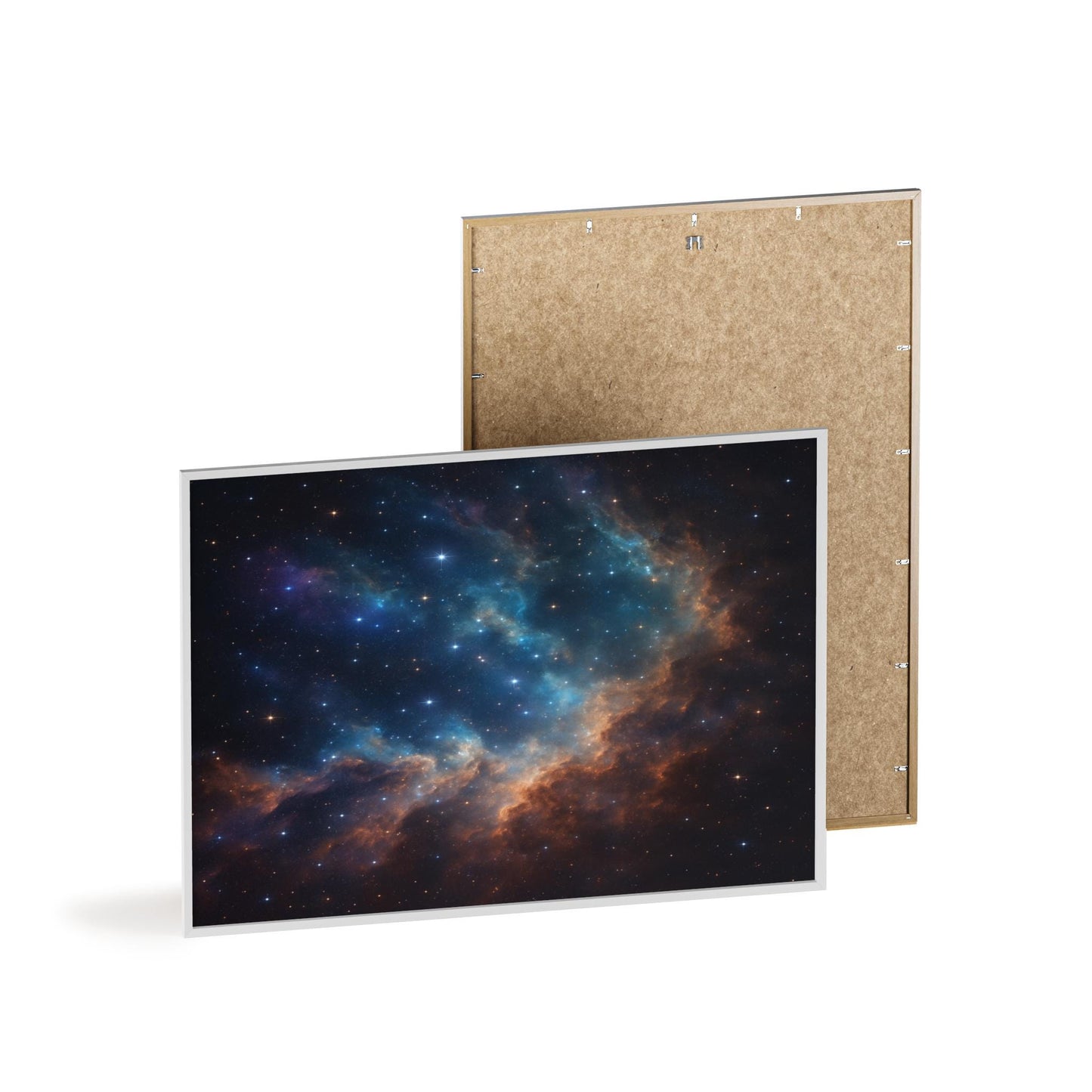 Celestial Art Print with Wooden Frame, Cosmic Wall Decor, Space-Themed Gift, Astronomical Art, Galaxy Art for Home, Modern Framed Art
